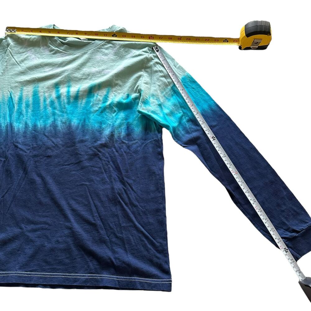 Mens Large Brand New Handmade Tie Dye Long Sleeve Shirt Hippy Retro Festival - Picture 3 of 6